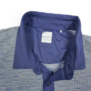 Callaway Polo Shirt Mens‎ 3XL Blue Herringbone Short Sleeve Golf Performance Top